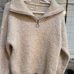 Anthropologie Cream Cowl Neck Sweater